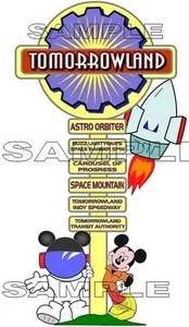 Disney World Magic Kingdom Tomorrowland Sign Scrapbook Embellishment Piece - Picture 1 of 1
