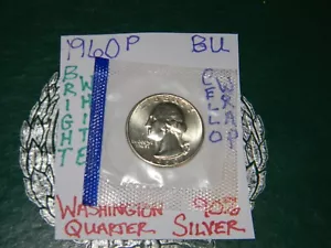 1960 - P Stempelglanz Silber {BU} Washington Quarter, Philly Mint - SPIEGELGLANZ! - Bild 1 von 4