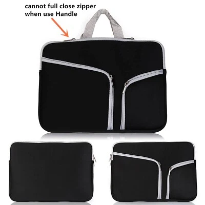Black Laptop sleeve case 14"for Hp Pavilion x360 Asus X415 Acer 314 Chromebook - Image 1 of 4
