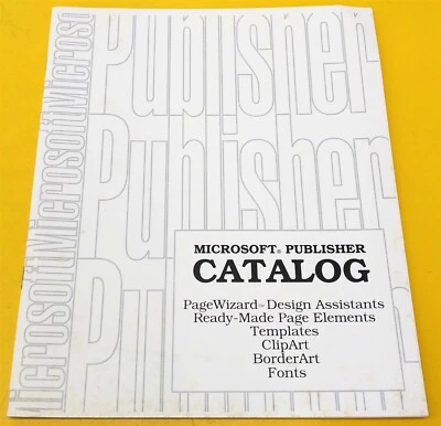 ⭐️⭐️⭐️⭐️⭐️ Vintage Microsoft Publisher Catalog (1993) - Image 1 of 4