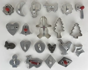 Vintage Keks & Ausstechformen Metall Aluminium 20 Stück Urlaub, Tierformen - Bild 1 von 12