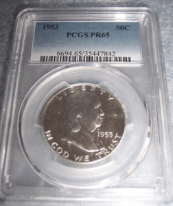 1953 Franklin Half Dollar PCGS PR 65 (Lot 11) - Picture 1 of 5