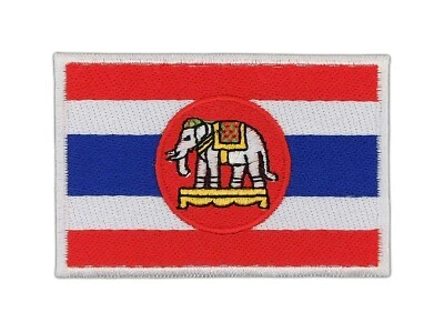 BP BRAUNERT PATCHES ad35★Thailand Flagge Elefant Aufnäher Applikation Bügelbild Patch 7,8 x 5,2 cm