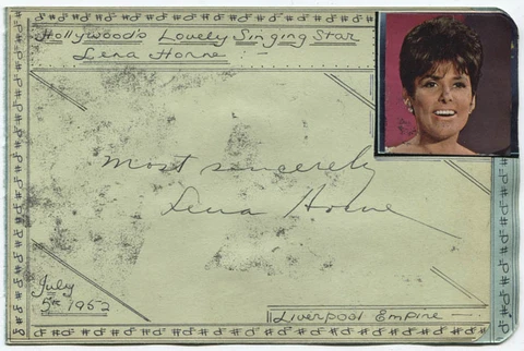 LENA HORNE - AUTOGRAPH SENTIMENT SIGNED CIRCA 1952 Cover