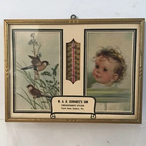 WAH Schwartz's Department Store York New Salem PA Adv Thermometer 1947 Kalender - Bild 1 von 12