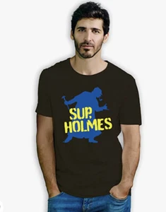 T-shirt grafica Sherlock Holmes nera stampe XXL - Foto 1 di 3