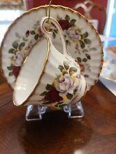 Grosvenor Fine Bone China Teacup and Saucer Summer Glory Made in England