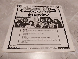 GEORGE BAKER SELECTION * INTERVIEW * RARE 7" PROMO INTERVIEW SINGLE EXCELLENT - Imagen 1 de 3