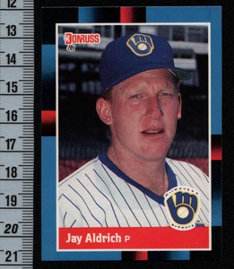 Jay Aldrich 1988 Donruss Base #460 Brewers Pitcher "INC." Regular Border Variant
