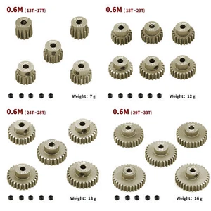 M0.6 13T-33T Aluminum Reduction Gear Pinion Motor Gear 3.175mm for 1/10 RC Car - Picture 1 of 38