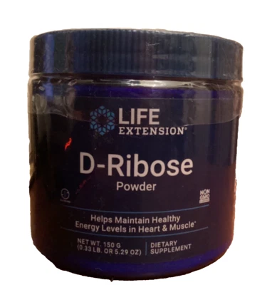 Polvo D-ribosa, 5,29 oz (150 g) Life Extension 5000 mg BIOENERGÉTICA RIBOSA Foto 1 de 4