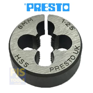 Presto 64100 métrico alta velocidad acero circular troquel redondo HSS rosca de tierra - Imagen 1 de 1
