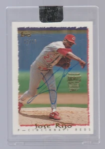 JOSE RIJO Reds 2017 Topps Archives autógrafo SP ON CARD encastrado #12/13 SSP - Imagen 1 de 2