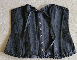 Leg Avenue Sasha Corset 3x  4x Black Overbust Corset Plus Size 86548Q NWT - Bild 1 von 6