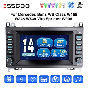 Android 14 6+128G Carplay Autoradio Für Benz A/B Klasse W245 W169 Sprinter W906 - Bild 1 von 16