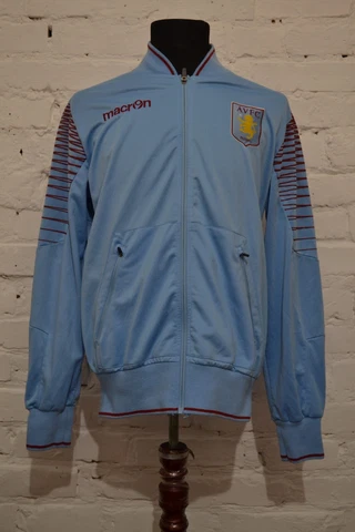 ASTON VILLA TRAINING TOP FOOTBALL JACKET SOCCER MACRON MENS XL Cover