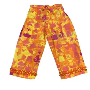 Young Colors Girl's Beach Lounge Pants Size 5 Ruffles NWT Crab Boat Print - Picture 1 of 12