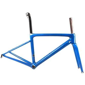700C AERO Carbon Fiber Road Bike Frameset Internal Cable Routing Rim V-Brake - Picture 1 of 43