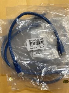 Lote de 8 - Cable de conexión LAN de red Ethernet CAT6 de 1 ft RJ45 azul - Imagen 1 de 2
