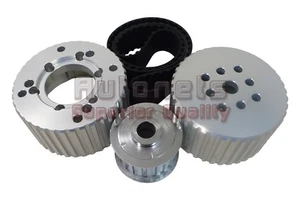 Kit de poleas de cinturón Chevy Gilmer de bloque pequeño bomba de agua corta aluminio 305 350 SBC - Imagen 1 de 2