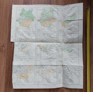 ~1890. Imperial Russia industrial maps. Карта промышенности из атлас Ильина - Picture 1 of 8