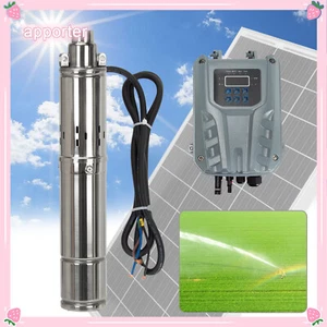 Pompa solare DC 24V 3" pompa sommersa foro 140W pompa pozzo profondo e regolatore MPPT - Foto 1 di 24