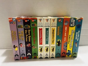 Nickelodeon Vhs Lot of 11 Dora Little Bear Oswald Blues Clues Vintage - Picture 1 of 8