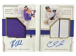 2022 National Treasures Auto Dual Relic Booklet Colton Welker Ryan Vilade RC /99 - Picture 1 of 6
