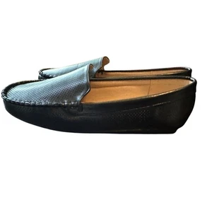 Journee Collection Women’s Loafers 10W Black Moc Toe Slip-On Driving Shoes NIB - Picture 1 of 8