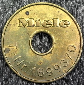 Alemania, Miele T-Nr.1699370 Higiene, Bienestar, Ficha de Lavandería 24mm (FT90) - Imagen 1 de 2