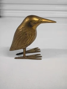 Estatua grande de pájaro de latón de 9", cuervo, cuervo, estatuilla de pájaro Myna - Imagen 1 de 3