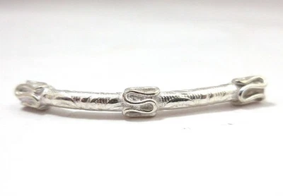 25 PCS 40X3MM SOLID COPPER BALI TUBE BEAD STERLING SILVER PLATED 377 - Image 1 of 3