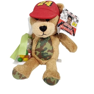 Galerie Jelly Beans Jeff Gordon 24 Camo Bear Plush Toy Red Cap - Picture 1 of 4