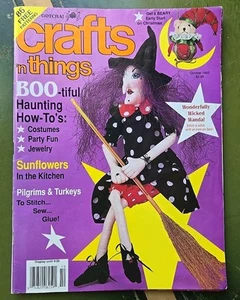 1993 October Crafts 'N Things Magazine Fall Autumn Halloween Witch Décor Fall - Bild 1 von 5