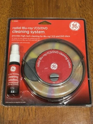 GE Radial Blu-ray/CD/DVD Disc Cleaning System Model 32597 New Sealed Package - Image 1 of 3