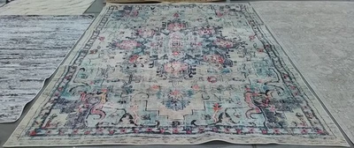 CREAM / BLUE 9'-0" x 12'-0" Flaw in Rug, Reduced Price 1172784712 MAD473B-9 - Image 1 of 4