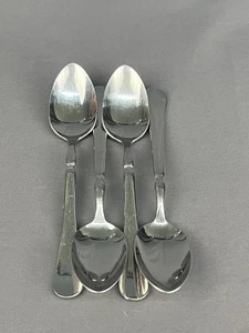 4 Christofle France OASIS Capricorne Stainless 7 3/4" Oval Place/Soup Spoons - Picture 1 of 6