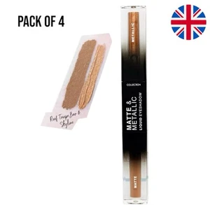 4x COLLECTION MATTE & METALLIC LIQUID EYESHADOW ROOF TAUPE BAR/SKYLINE - Picture 1 of 5