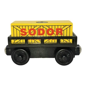 Thomas Holzeisenbahn - schwarzer Güterwagen gelb Cargo Co Cargo - 2003 Zug Vintage - Bild 1 von 5