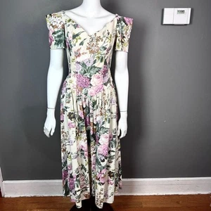 Vintage cottagecore dress size small prairie drop waist floral maxi union - Picture 1 of 17