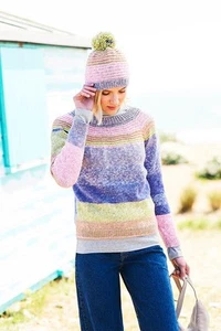 9671 Stylecraft DK Sweater, Cowl and Hat Knitting Pattern knit paper hard copy - Picture 1 of 2