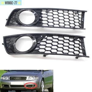For AUDI A4 B6 2002-05 L+R Front Bumper Honeycomb Fog Light Grille Grill Cover - Bild 1 von 5