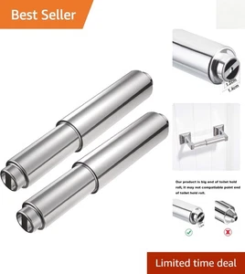 Werten Sie Ihr Badezimmer auf: 2 Stück Toilettenpapierrollen aus Chrom-Kunststoff mit Haltbarkeit - Bild 1 von 6