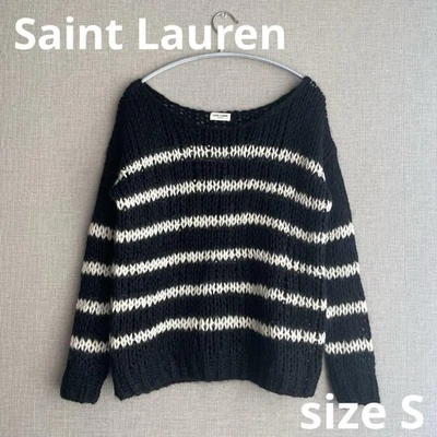 USADO [ENVÍO ANÓNIMO] SAINT LAUREN MOHAIR TEJIDO A RAYAS BUENO Foto 1 de 4