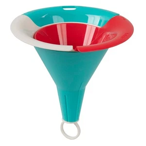 Interlocking 3-Pc. Funnel Set: 4 oz, 5 oz, 7 oz, Red/White/Turquoise - Picture 1 of 4