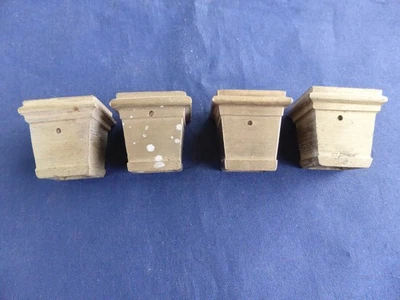 4 sabots carrés Intérieur au plus grand 2,2 cm laiton pieds meuble table - Photo 1/4