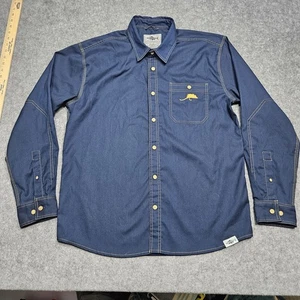 REP YOUR WATERS Fly Fishing Men Large Long Sleeve Navy - Picture 1 of 10