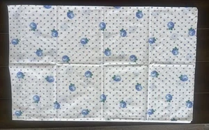 VTG Cannon No Iron Percale Standard/Queen Pillowcase White BackgroundBlue Roses - Picture 1 of 7
