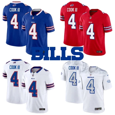 YOUTH James #4 Cook III Game Player Stitched Jersey Royal/Red/White/Rivalries