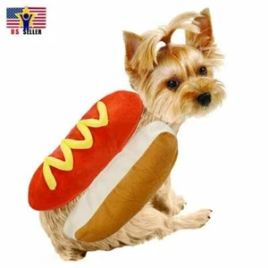 Hot Dog Dress Up Funny Pet Costume Halloween Party Outfit Clothes Sausage - XL - Picture 1 of 8